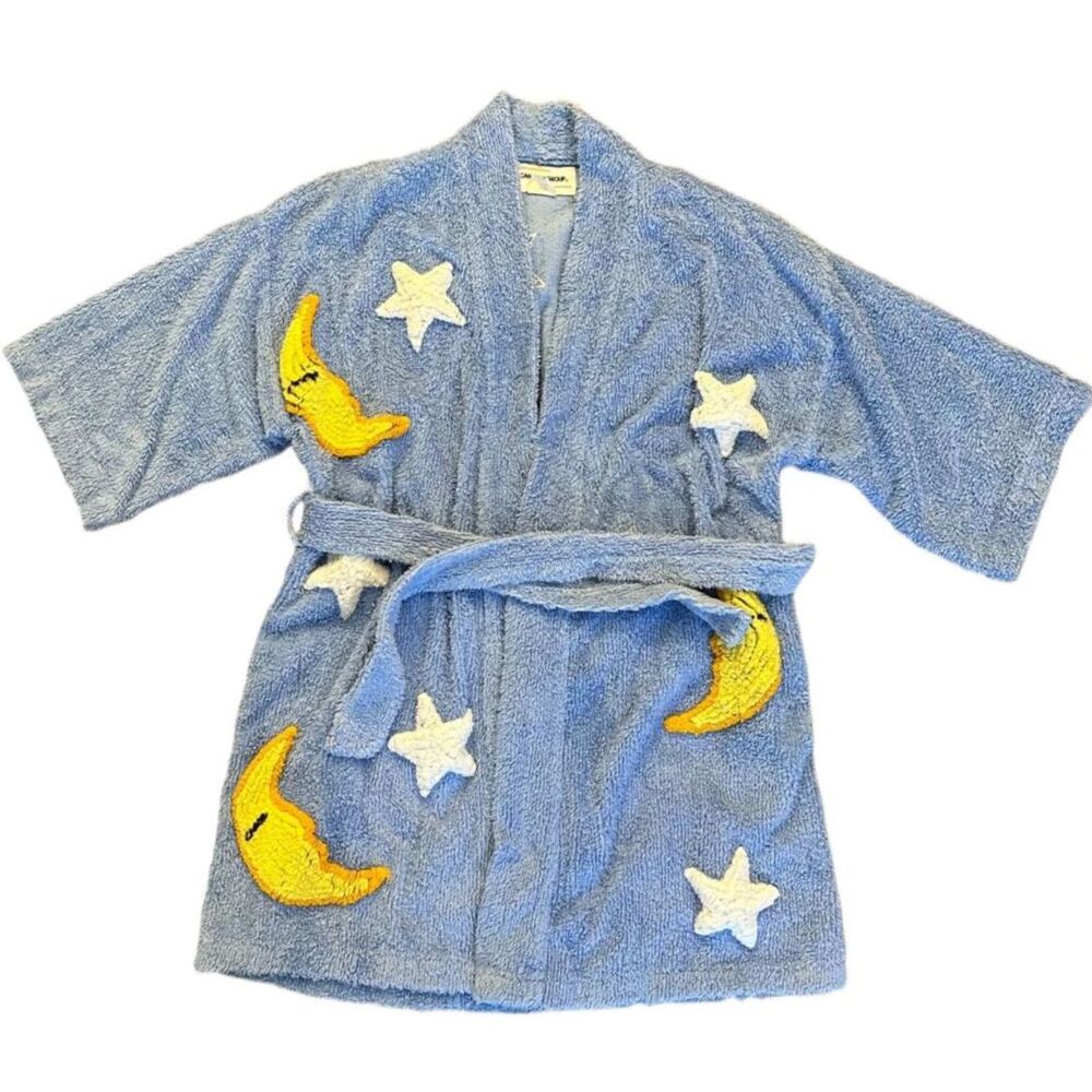 Canyon Group Vintage “Moon and Stars All Over “ Chenille Robe Medium